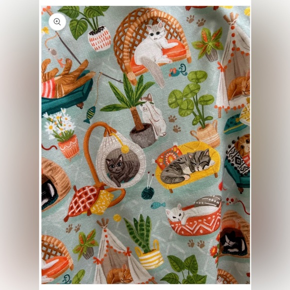 Cats and Plants Skater Skirt by Retrolicious - Picture 2 of 4